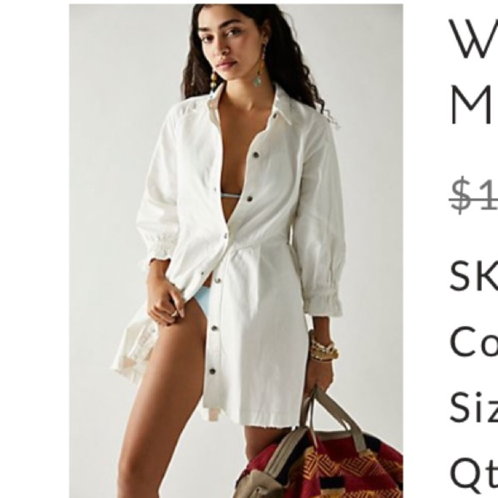 We The Free Hannah Denim Mini Dress